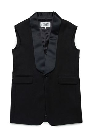 black viscose gilet MAISON MARGIELA KIDS | M60611MM03DM6900